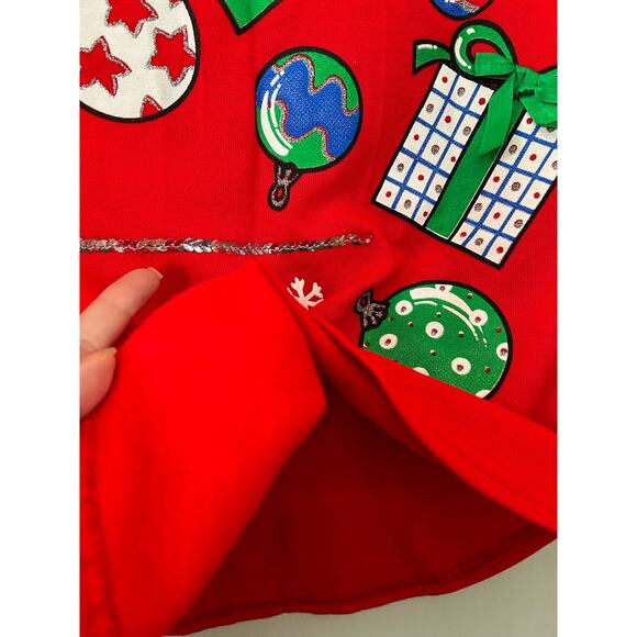 Vintage Red New Moves Y2K Christmas Xmas Sweater Party Preowned - Picture 5 of 9